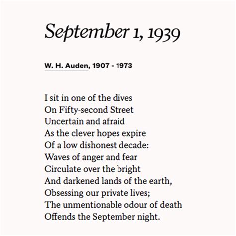 9 11 poems|20 Years After 9/11, W.H. Auden's Poem 'September 1, 1939' Still .